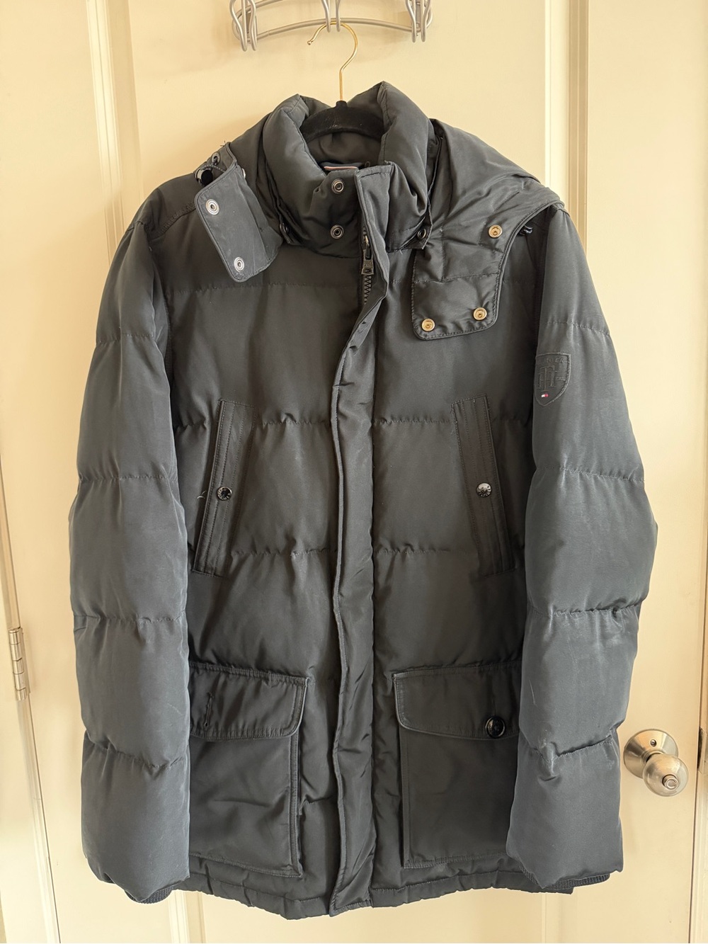 Tommy Hilfiger Men's Black Quilted Puffer Coat